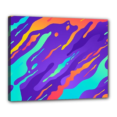Multicolored Abstract Background Canvas 20  x 16  (Stretched) from ArtsNow.com