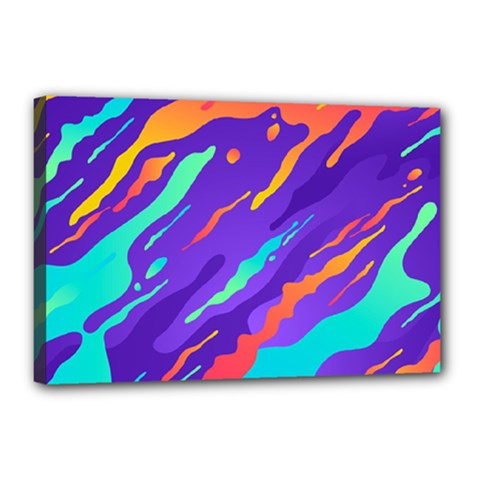Multicolored Abstract Background Canvas 18  x 12  (Stretched) from ArtsNow.com