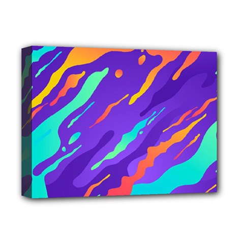 Multicolored Abstract Background Deluxe Canvas 16  x 12  (Stretched)  from ArtsNow.com