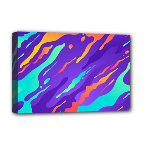 Multicolored Abstract Background Deluxe Canvas 18  x 12  (Stretched) from ArtsNow.com