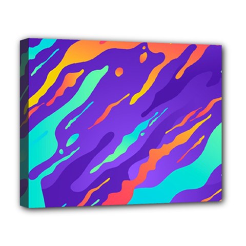 Multicolored Abstract Background Deluxe Canvas 20  x 16  (Stretched) from ArtsNow.com