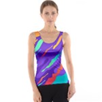 Multicolored Abstract Background Women s Basic Tank Top