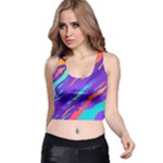 Multicolored Abstract Background Racer Back Crop Top