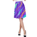 Multicolored Abstract Background A-Line Skirt