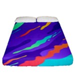 Multicolored Abstract Background Fitted Sheet (Queen Size)