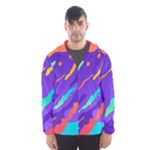 Multicolored Abstract Background Men s Hooded Windbreaker