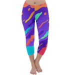 Multicolored Abstract Background Capri Winter Leggings 