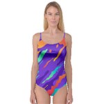 Multicolored Abstract Background Camisole Leotard 