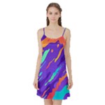 Multicolored Abstract Background Satin Night Slip