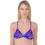 Multicolored Abstract Background Reversible Tri Bikini Top
