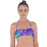 Multicolored Abstract Background Tie Back Bikini Top