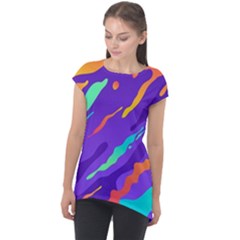 Cap Sleeve High Low Top 
