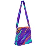 Multicolored Abstract Background Zipper Messenger Bag