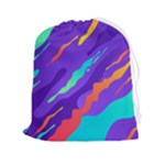 Multicolored Abstract Background Drawstring Pouch (2XL)