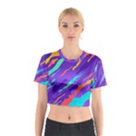 Multicolored Abstract Background Cotton Crop Top
