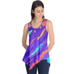 Multicolored Abstract Background Sleeveless Tunic
