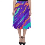Multicolored Abstract Background Classic Midi Skirt
