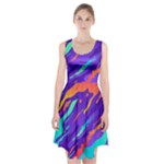 Multicolored Abstract Background Racerback Midi Dress