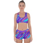 Multicolored Abstract Background Racerback Boyleg Bikini Set