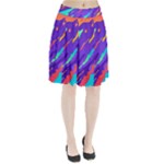 Multicolored Abstract Background Pleated Skirt