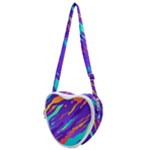 Multicolored Abstract Background Heart Shoulder Bag
