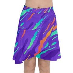 Chiffon Wrap Front Skirt 