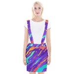 Multicolored Abstract Background Braces Suspender Skirt
