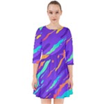 Multicolored Abstract Background Smock Dress