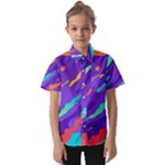 Multicolored Abstract Background Kids  Short Sleeve Shirt