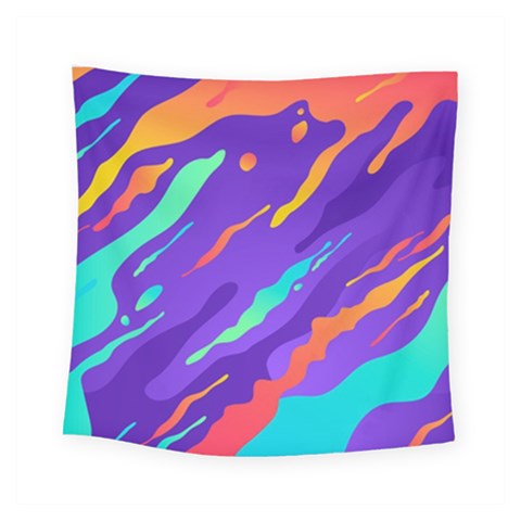 Multicolored Abstract Background Square Tapestry (Small) from ArtsNow.com