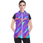 Multicolored Abstract Background Women s Puffer Vest
