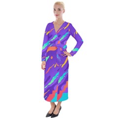 Velvet Maxi Wrap Dress 
