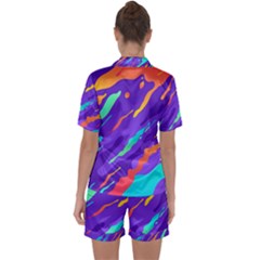 Satin Short Sleeve Pajamas Set 
