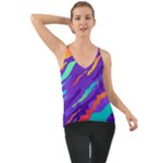 Multicolored Abstract Background Chiffon Cami