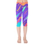 Multicolored Abstract Background Kids  Capri Leggings 
