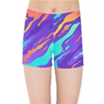 Multicolored Abstract Background Kids  Sports Shorts