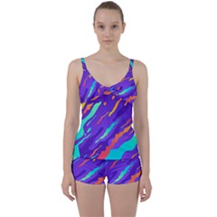 Tie Front Two Piece Tankini 