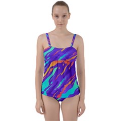 Twist Front Tankini Set 