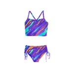 Multicolored Abstract Background Girls  Tankini Swimsuit