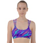 Multicolored Abstract Background Line Them Up Sports Bra