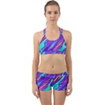 Multicolored Abstract Background Back Web Gym Set