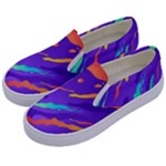 Multicolored Abstract Background Kids  Canvas Slip Ons