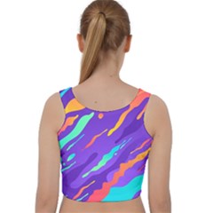 Velvet Racer Back Crop Top 