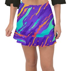 Fishtail Mini Chiffon Skirt 