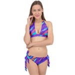 Multicolored Abstract Background Tie It Up Bikini Set