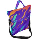 Multicolored Abstract Background Fold Over Handle Tote Bag