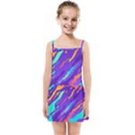 Multicolored Abstract Background Kids  Summer Sun Dress