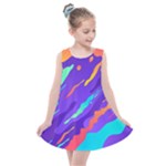 Multicolored Abstract Background Kids  Summer Dress