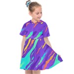 Multicolored Abstract Background Kids  Sailor Dress