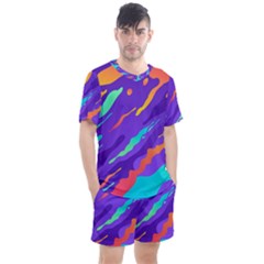 Men s Mesh T-Shirt and Shorts Set 